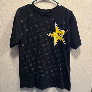 Medium black t-shirt. Rockstar energy and fox